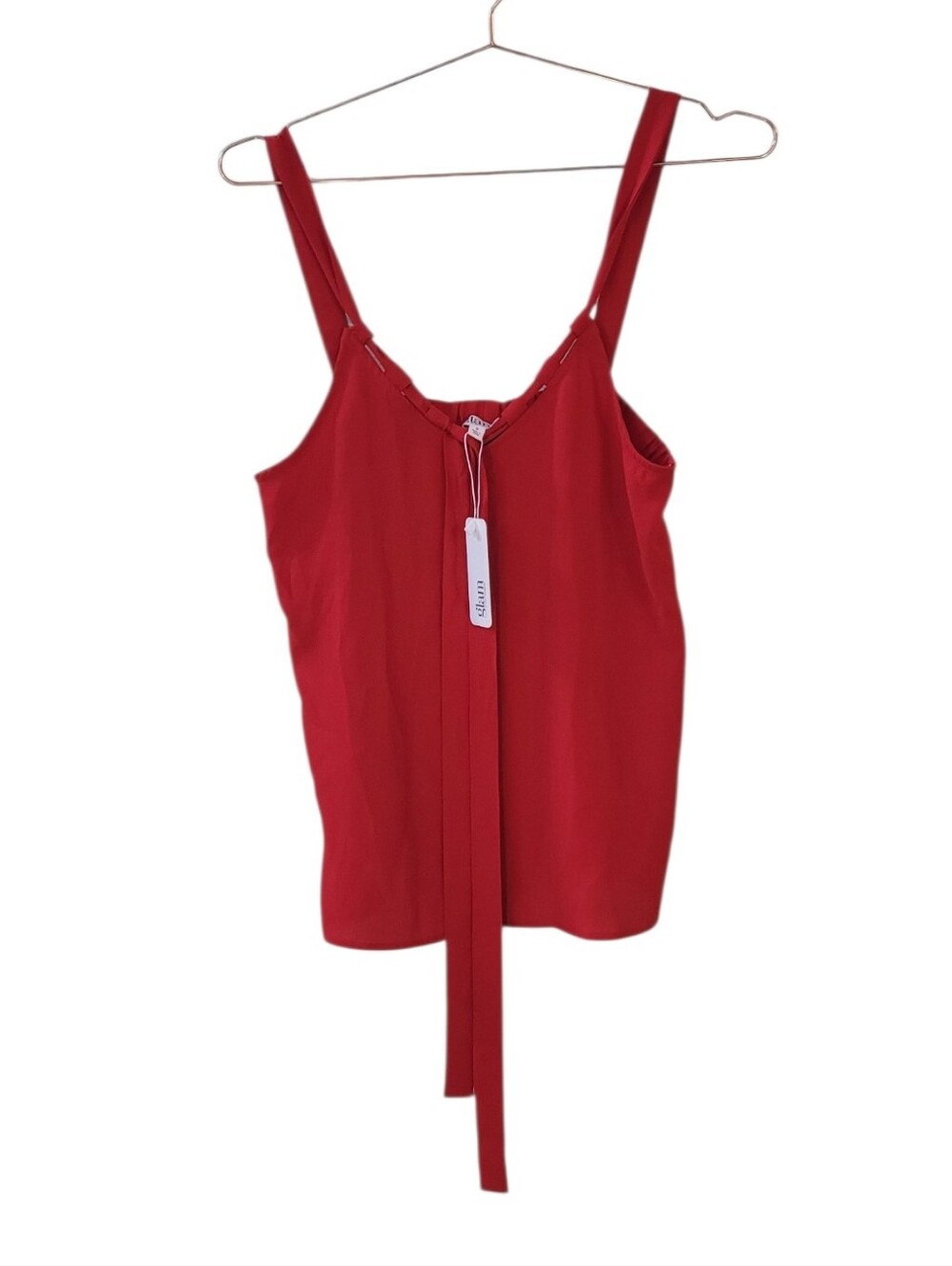 GLAM Los Angeles Red Sleeveless Tie Neck Tank Top Size S